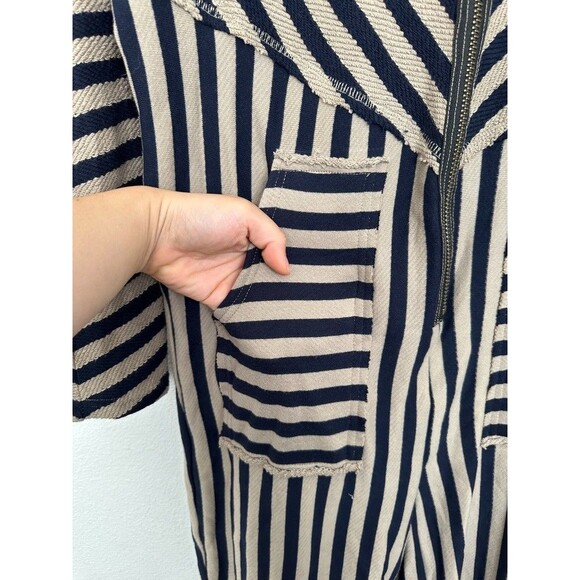 Free People Cruel Summer Beach Striped Ground Coriander Jumpsuit Women's Small - Picture 5 of 11